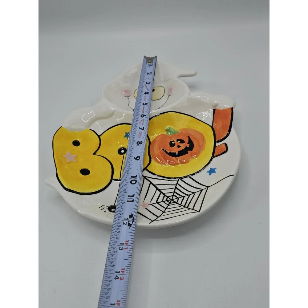 Vintage Chang Song Halloween Ghost, Pumpkin, Spider, BOO! Candy Bowl‎ Dish